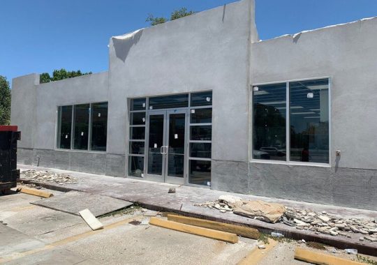 Commercial storefront windows and glass doors